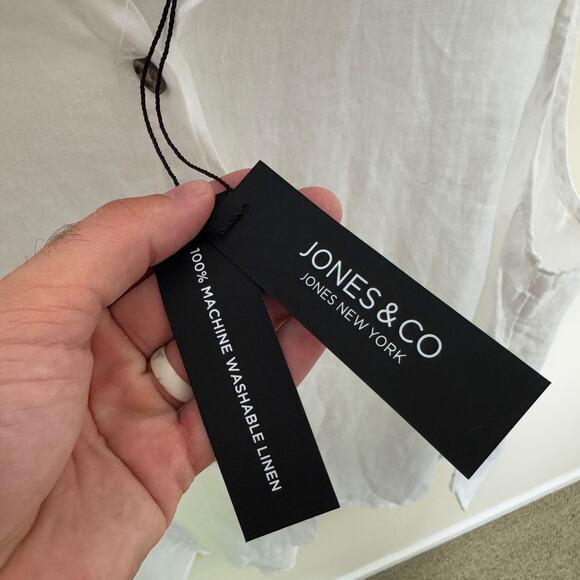 Jones New York 100% Linen Button Up Sleeveless Top US Women's XL - Picture 7 of 10